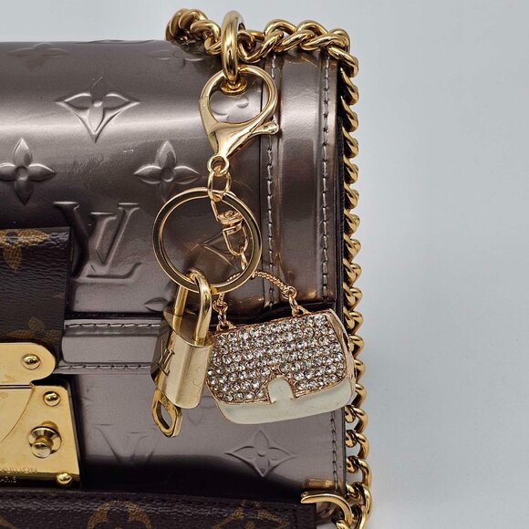 100% Auth Louis Vuitton Lock & Key with unbranded Bagcharm, Keycharm, Keychain - Picture 2 of 7